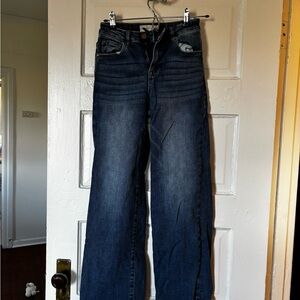 Risen wide leg Classic Blue Women's Jeans